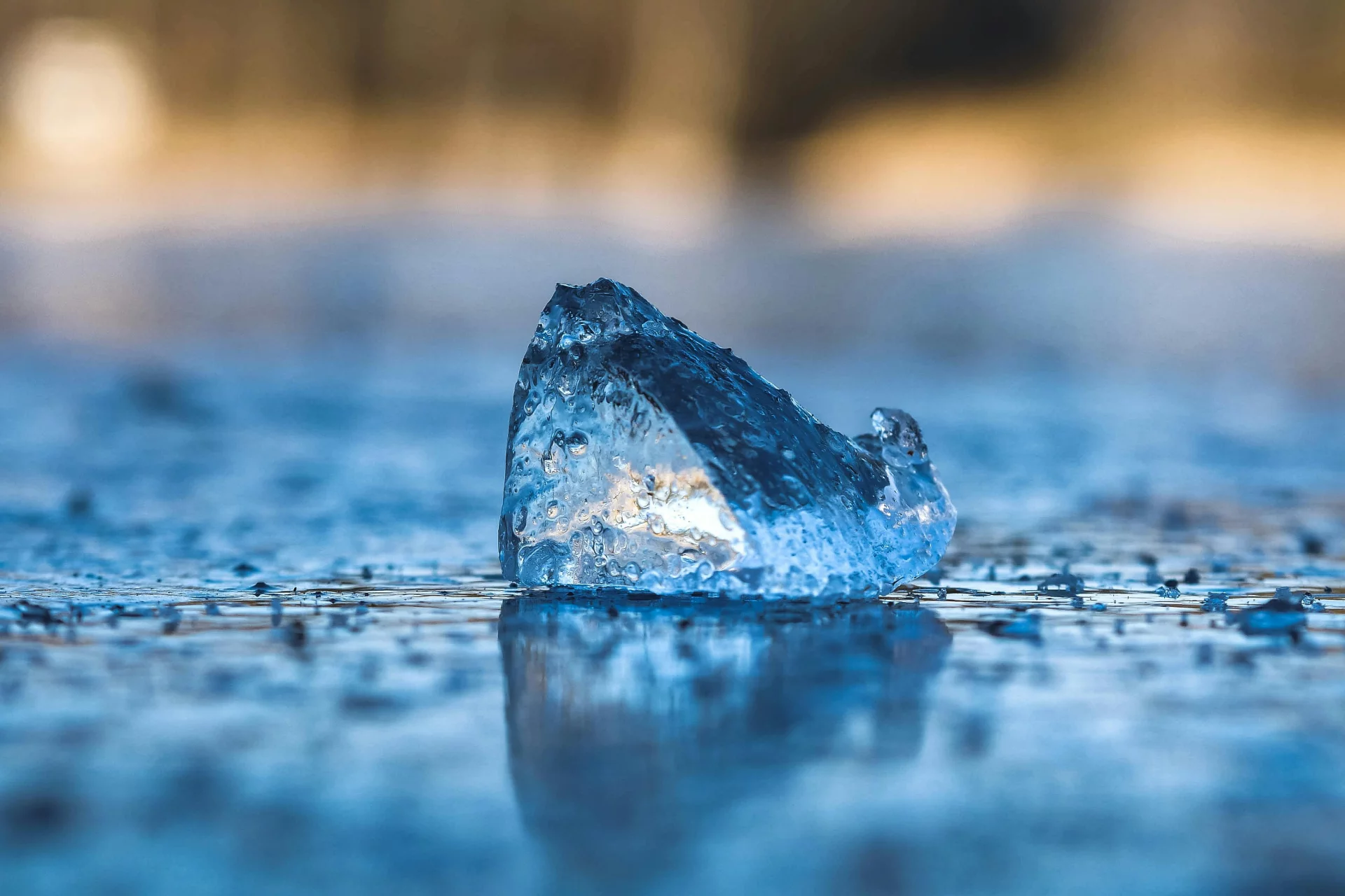 Free movement of crystal clear water