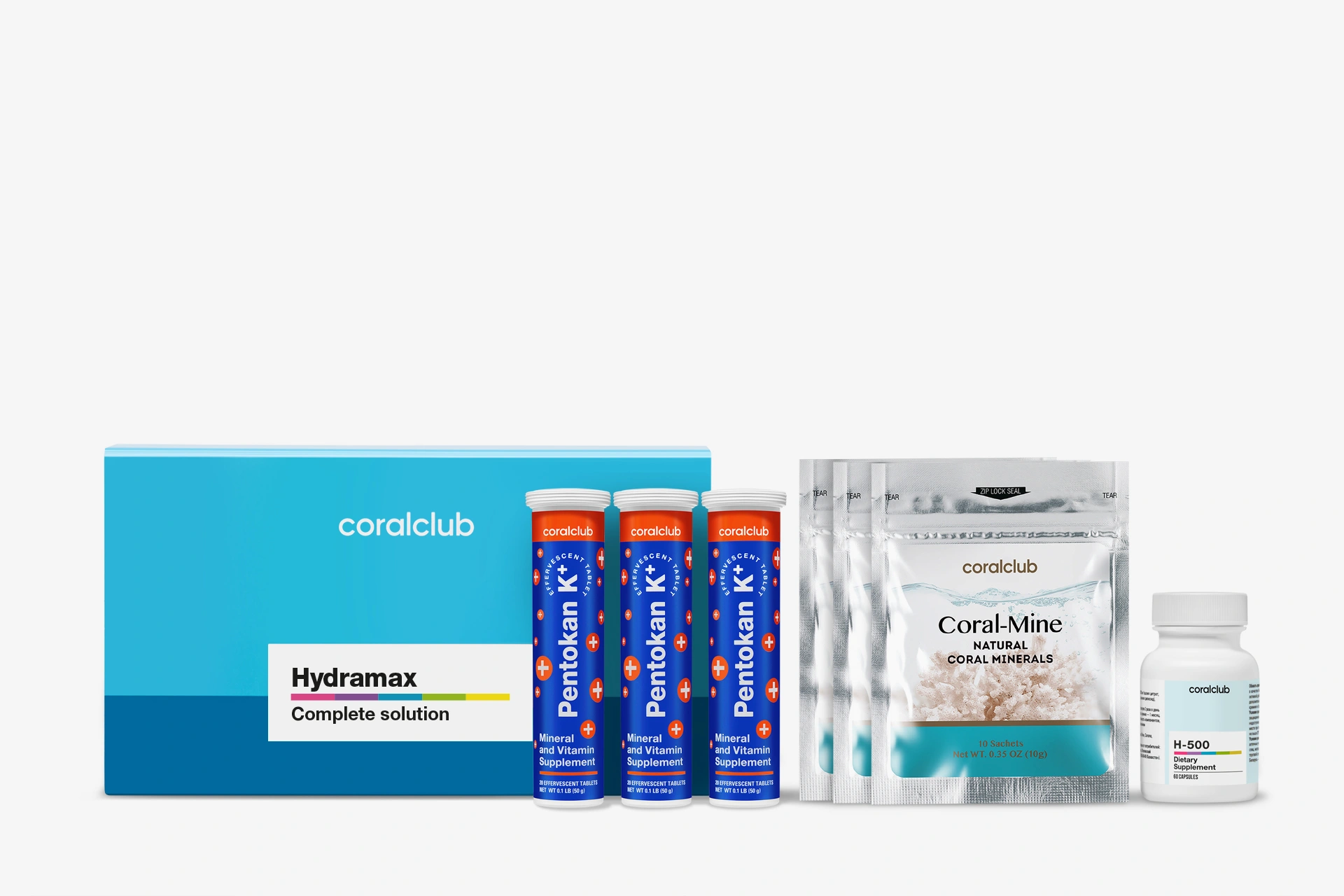Convenient format of HydraMax components for daily use and travel