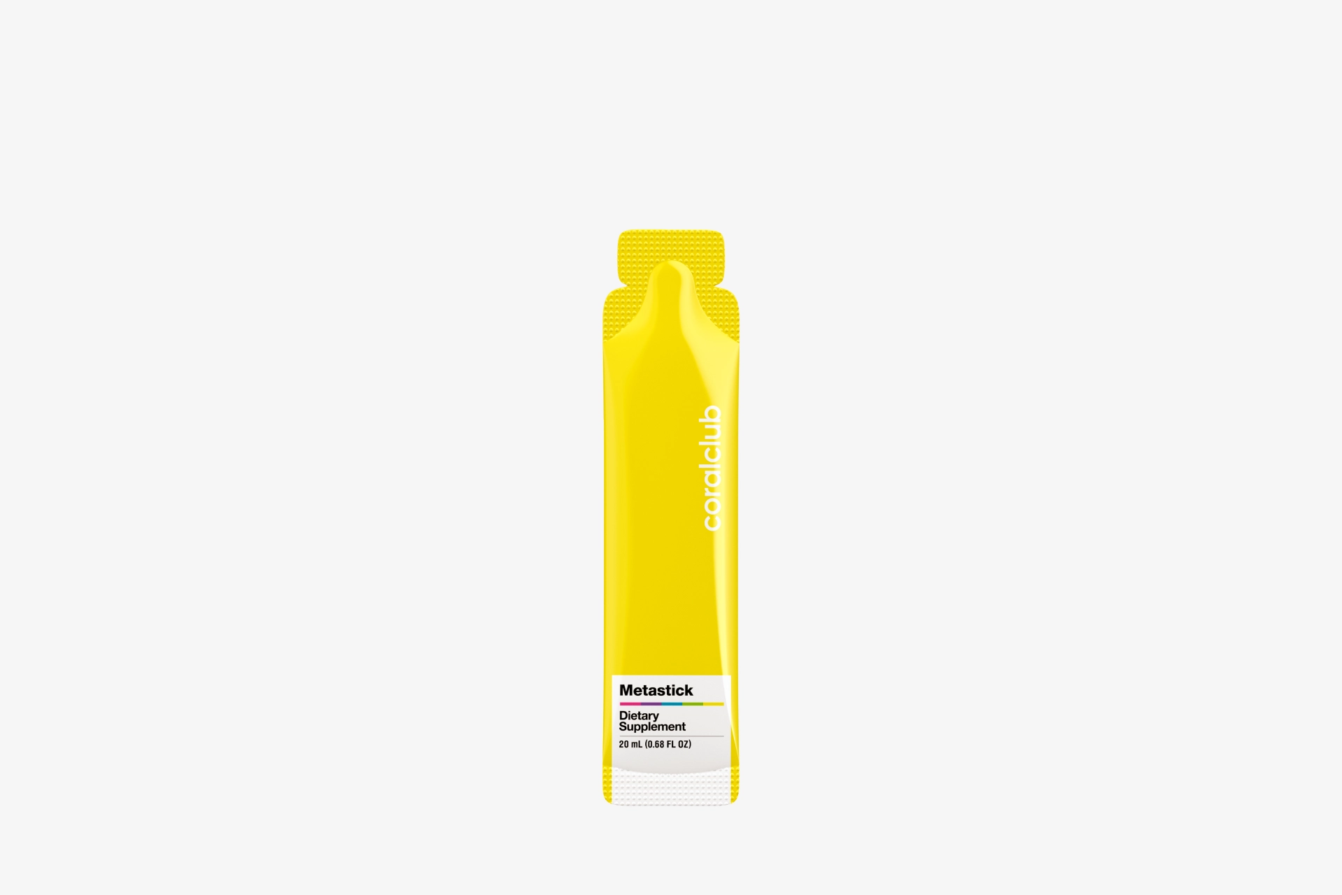 Convenient format of a single Metastick sachet for use in any conditions