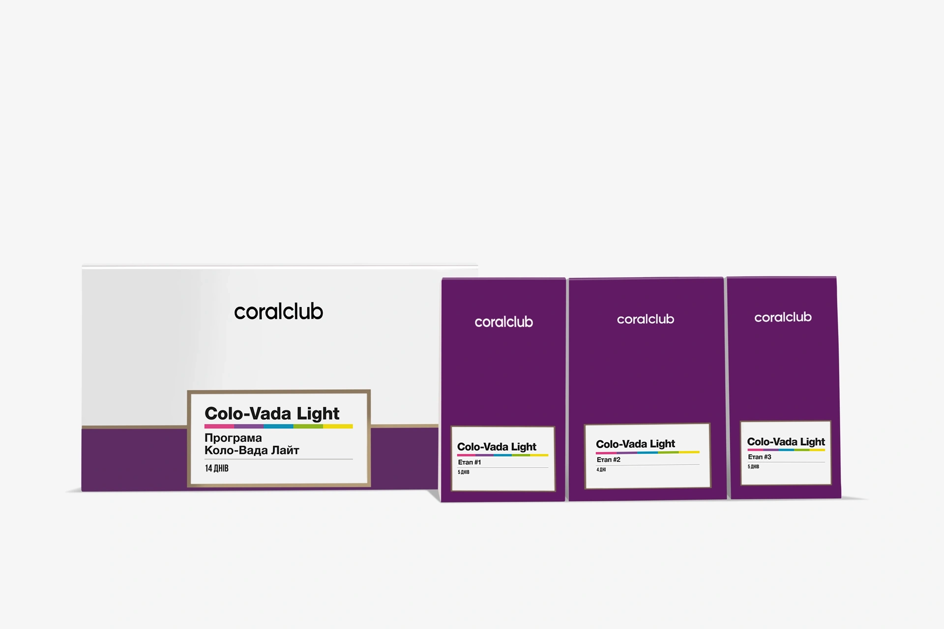 Convenient sachet and capsule format of the Colo-Vada Light program for home or office use