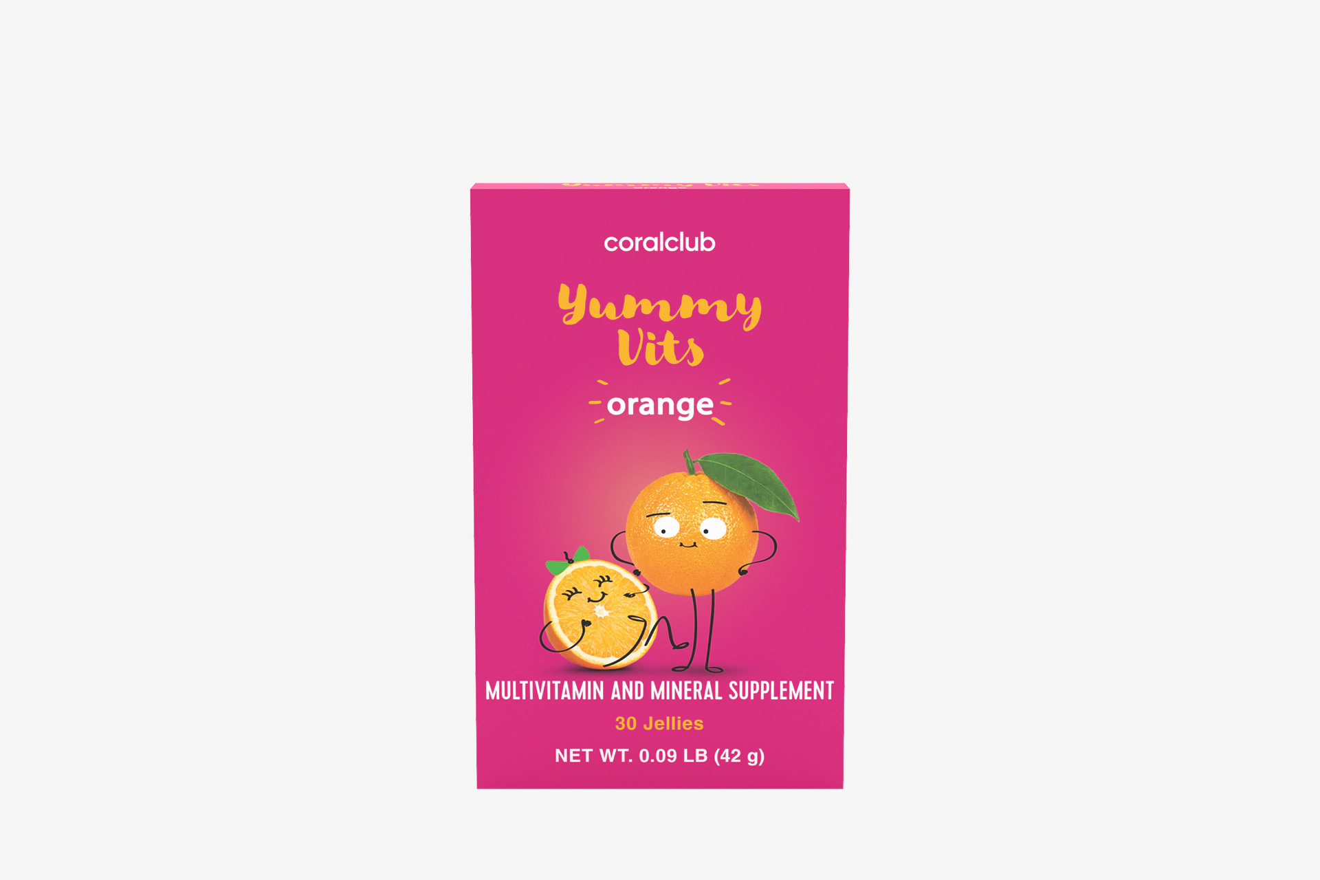 Yummy Vits Orange chewable pastilles packaging in an aesthetic lifestyle environment