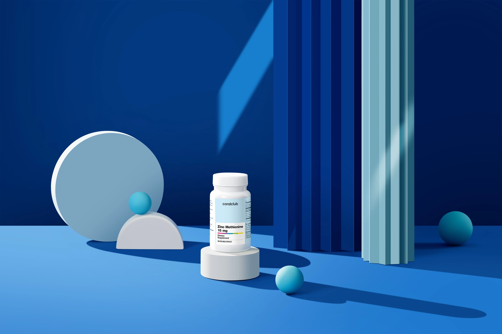 Zinc Methionine bottle in an aesthetic lifestyle setting