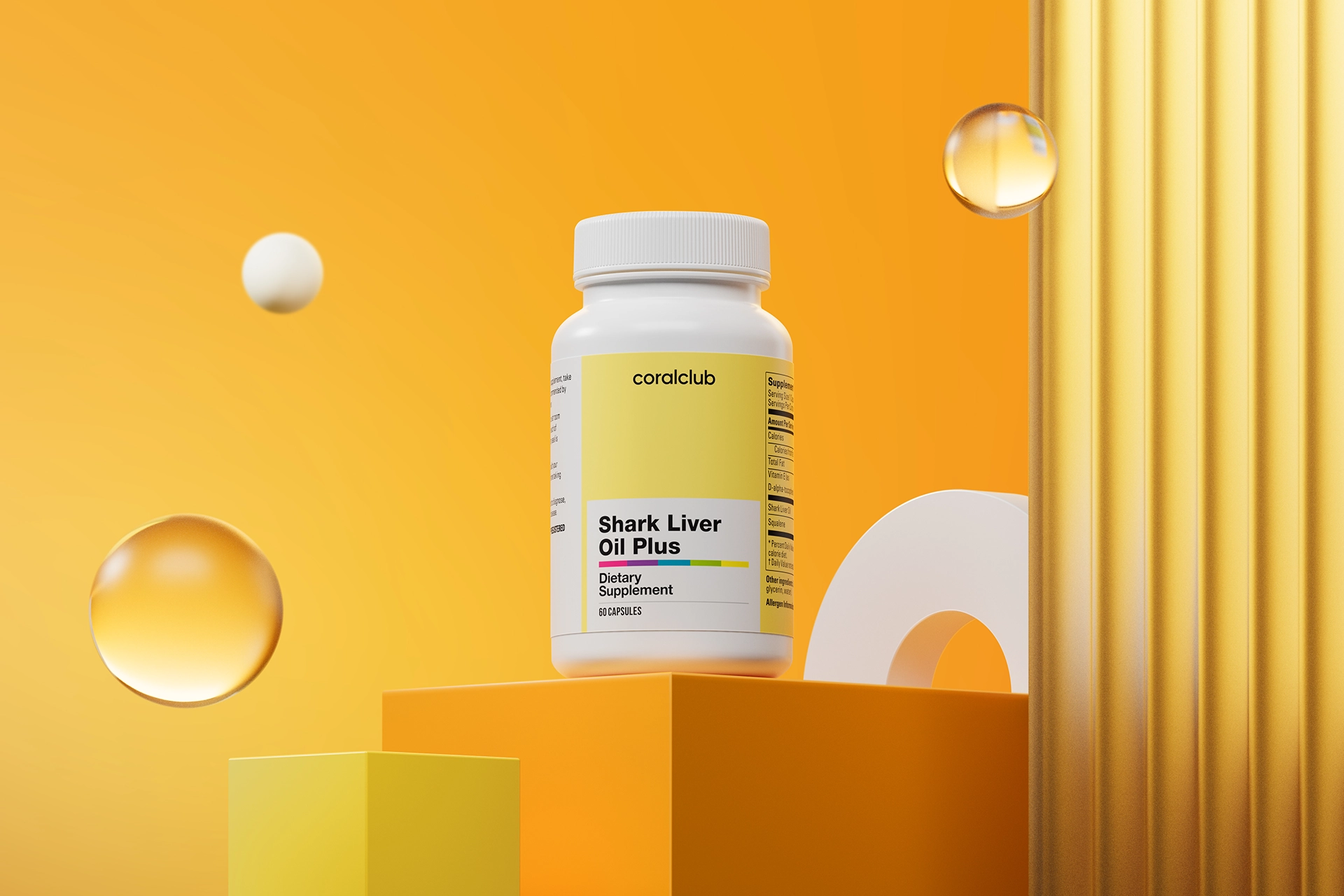 Shark Liver Oil Plus in a lifestyle setting emphasizing health care