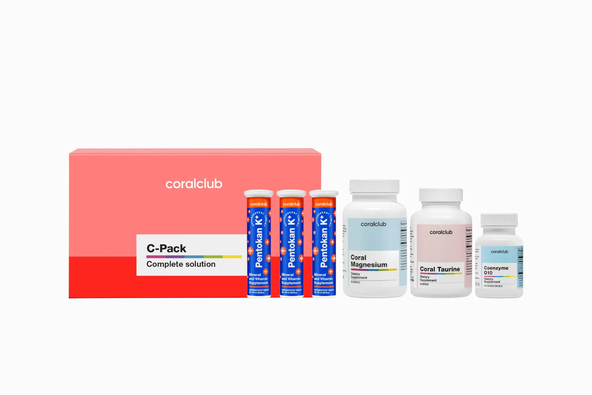 All Cardiopack components lined up on an aesthetic background
